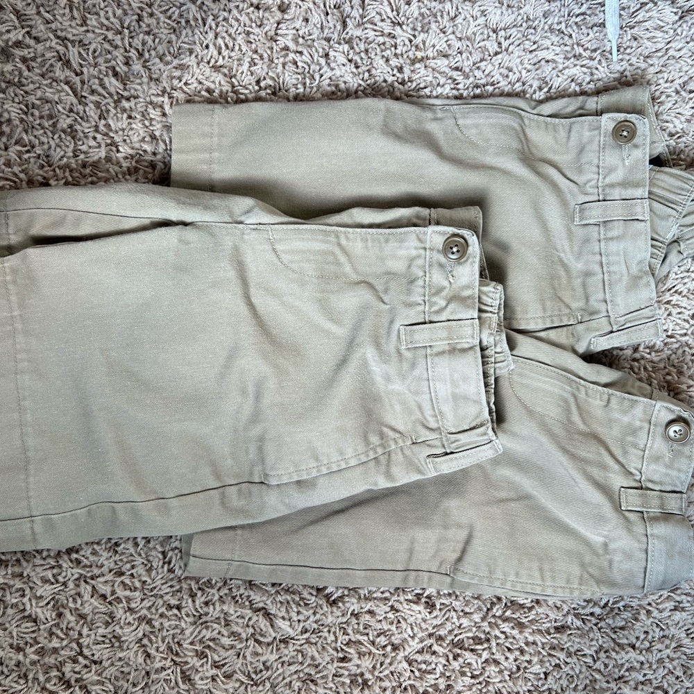 3 pairs of lands end boys khaki uniform shorts